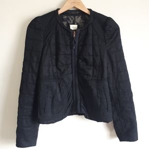 WILFRED / 2 / Women's Dauphine Quilted Bomber Full Zip Jacket - Black